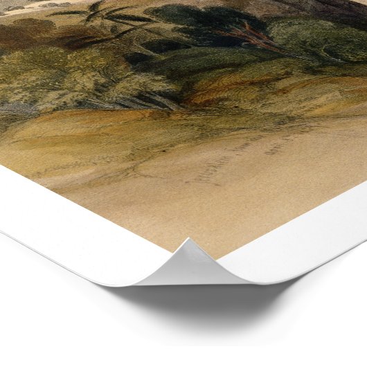 Jerusalem from the Mount of Olives, April 8th 1839 Poster (Ecke)