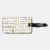 Jerusalem Gepäckanhänger (Rückseite horizontal)