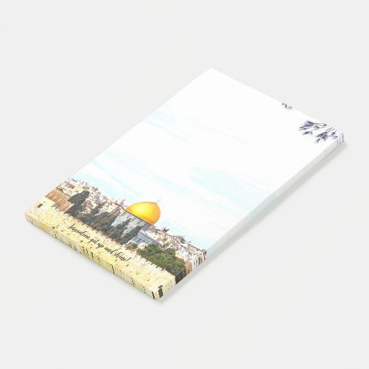 Jerusalem, get up and shine! -  post-it klebezettel (angewinkelt)