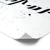 JERUSALEM, Hebräische Kalligraphie Poster (Ecke)