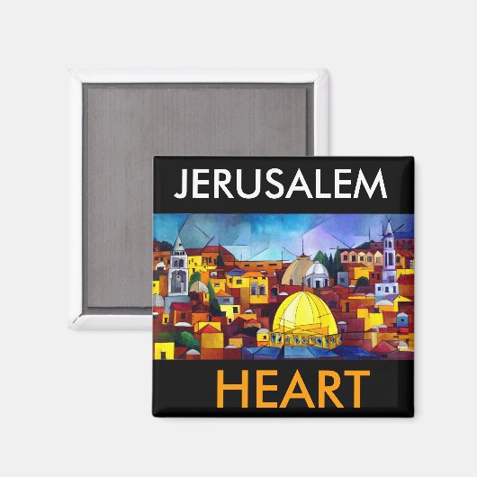 JERUSALEM HERART MAGNET (Vorderseite/Rückseite)