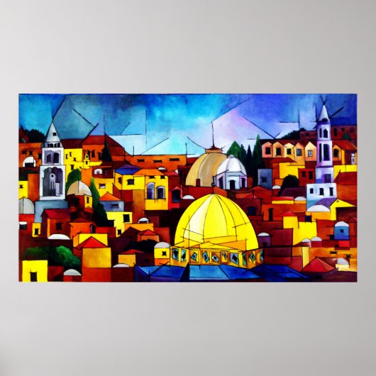 Jerusalem Herz Poster (Vorne)