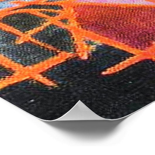 Jerusalem in der Nacht Poster (Ecke)