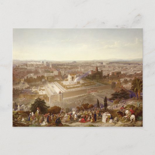 Jerusalem in ihrer Grandeur, graviert von Charles  Postkarte (Vorderseite)
