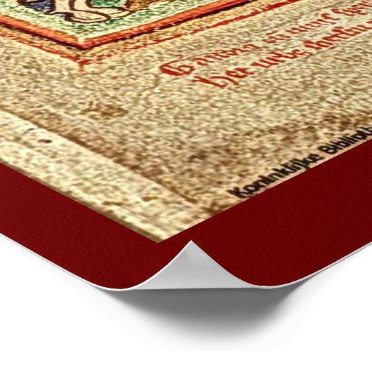 Jerusalem in Kreuzfahrerzeit Illustriertes Manuskr Poster (Ecke)