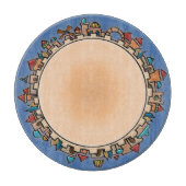 Jerusalem in letzter Judaika Glas serviert und Schneidebrett (Vorderseite)