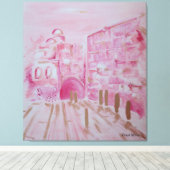 Jerusalem in Pink and Gold canvastavla Leinwanddruck (Insitu (Holzboden))