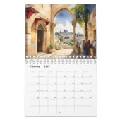 Jerusalem Israel Aquarellkunst Kalender (Feb 2026)