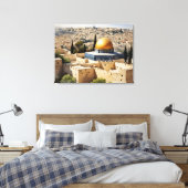 Jerusalem Israel Aquarellkunst Leinwanddruck (Insitu (Schlafzimmer))