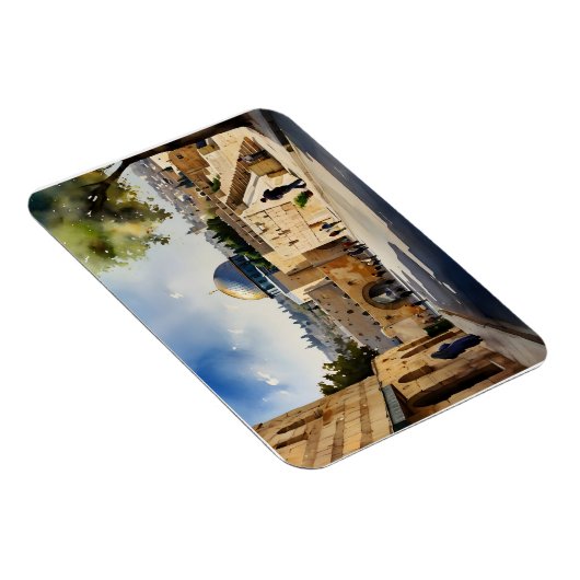 Jerusalem Israel Aquarellkunst Magnet (Rechte Seite)