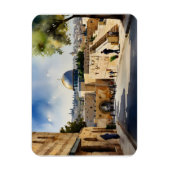 Jerusalem Israel Aquarellkunst Magnet (Vertikal)