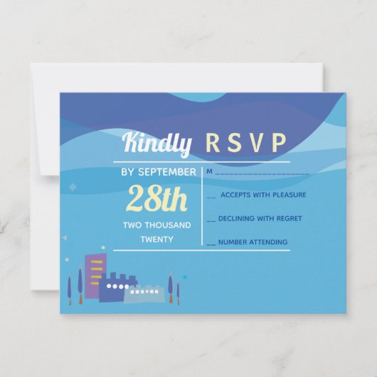 Jerusalem Israel Bar Bat Mitzvah Replik Card RSVP Karte (Vorderseite)