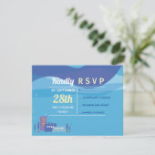 Jerusalem Israel Bar Bat Mitzvah Replik Card RSVP Karte (Stehend Vorderseite)