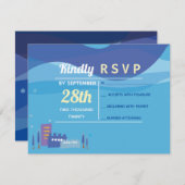 Jerusalem Israel Bar Bat Mitzvah Replik Card RSVP Karte (Vorne/Hinten)
