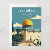 Jerusalem, Israel - Ikonische Kunst Postkarte (Vorne/Hinten)