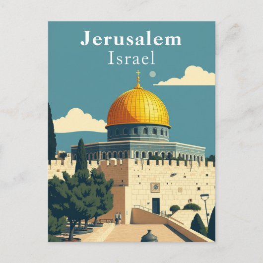 Jerusalem, Israel - Ikonische Kunst Postkarte (Vorderseite)