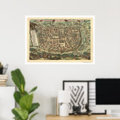 Jerusalem Israel Karte 1660 Poster (Heimbüro)