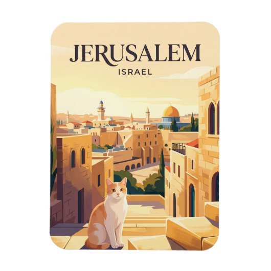 Jerusalem Israel Magnet (Vertikal)