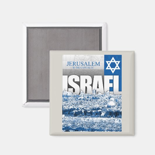 Jerusalem, Israel Magnet (Vorderseite/Rückseite)