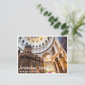 Jerusalem Israel mit der Kirche des Heiligen Sepul Postkarte (Stehend Vorderseite)