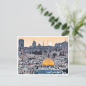 Jerusalem Israel mit Kuppel des Felsens Postkarte (Stehend Vorderseite)