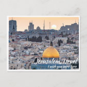 Jerusalem Israel mit Kuppel des Felsens Postkarte (Vorderseite)