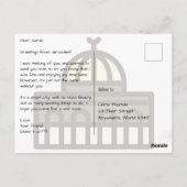 Jerusalem Israel mit Mauer und Kuppel des Felsens Postkarte (Rückseite)