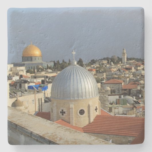 Jerusalem, Israel-Platz-Untersetzer Steinuntersetzer (Vorderseite)