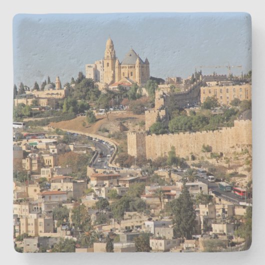 Jerusalem, Israel-Platz-Untersetzer Steinuntersetzer (Vorderseite)