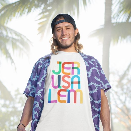 Jerusalem Israel Pop Kunstbriefe T-Shirt