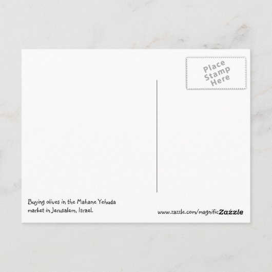 Jerusalem Israel Postkarte (Rückseite)