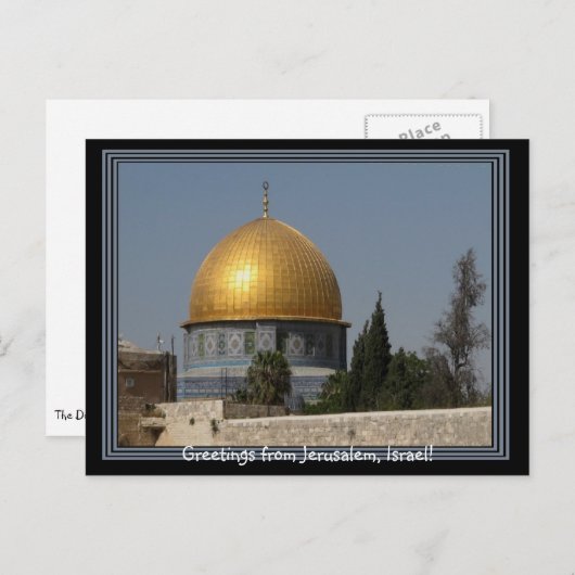 Jerusalem Israel Postkarte (Vorne/Hinten)