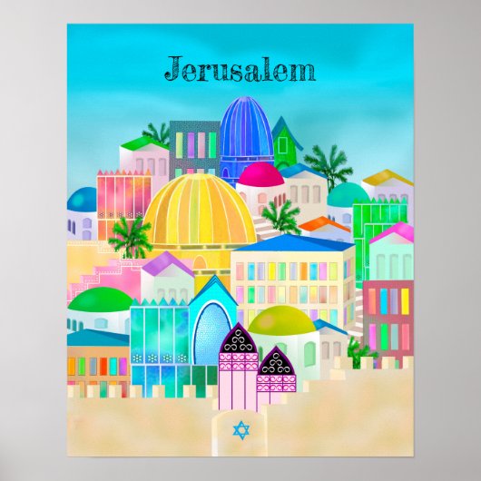 Jerusalem Israel Reisen Poster (Vorne)