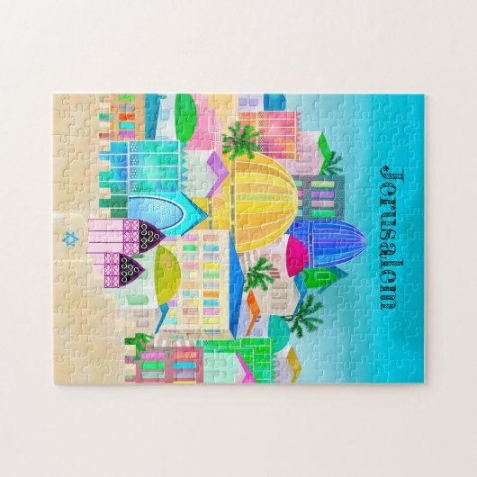 Jerusalem Israel Reiseplakatpuzzle Puzzle (Horizontal)