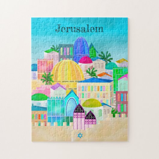 Jerusalem Israel Reiseplakatpuzzle Puzzle (Vertikal)