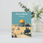 Jerusalem, Israel Retro Art Postkarte (Stehend Vorderseite)