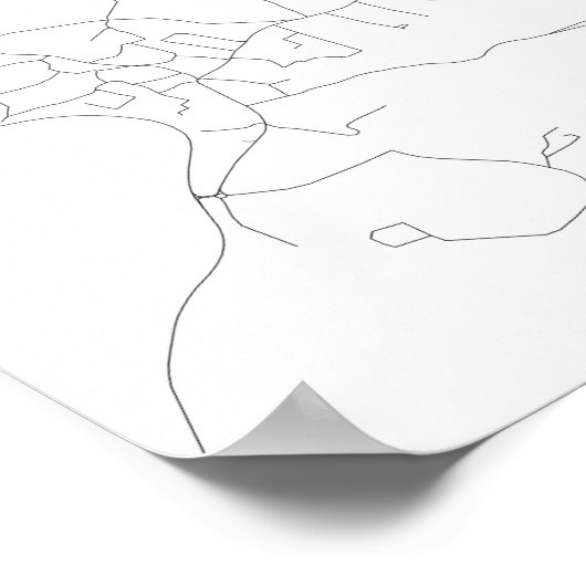 Jerusalem, Israel (schwarz auf weiß) Poster (Ecke)