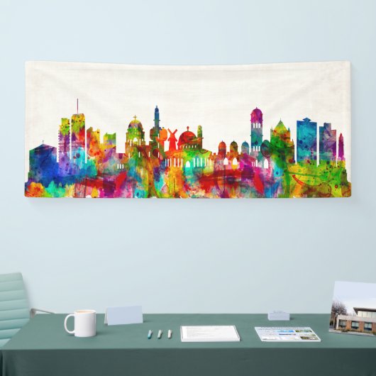 Jerusalem Israel Skyline Banner (Messe)