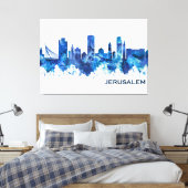 Jerusalem Israel Skyline Blue Leinwanddruck (Insitu (Schlafzimmer))