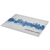 Jerusalem Israel Skyline Blue Schneidebrett (Ecke)