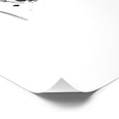 Jerusalem Israel Skyline BW Poster (Ecke)