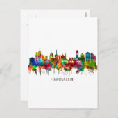 Jerusalem Israel Skyline Feiertagspostkarte (Vorne/Hinten)