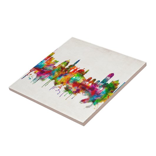 Jerusalem Israel Skyline Fliese (Seite)