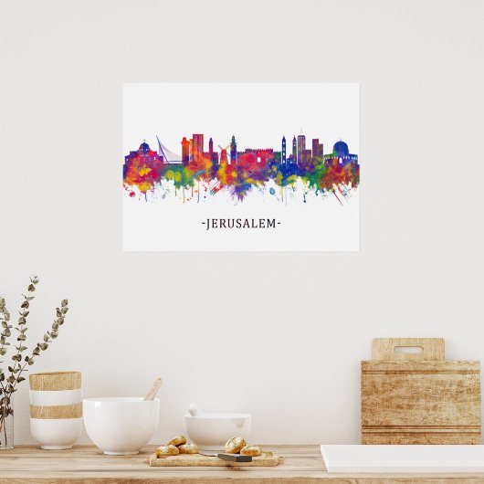 Jerusalem Israel Skyline Poster (Küche)