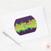 Jerusalem Israel Skyline Runder Aufkleber (Umschlag)