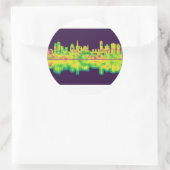 Jerusalem Israel Skyline Runder Aufkleber (Tasche)