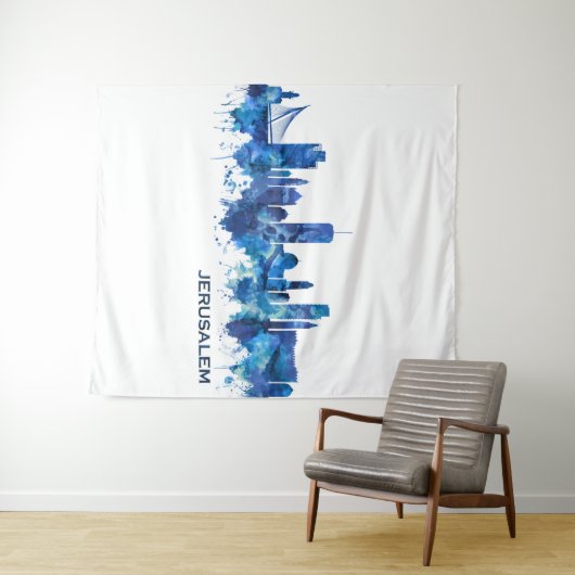 Jerusalem Israel Skyline Wandteppich (Beispiel (Horizontal))