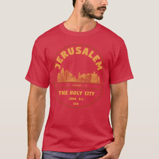 Jerusalem Israel Stadt Abzeichen Familie T-Shirt