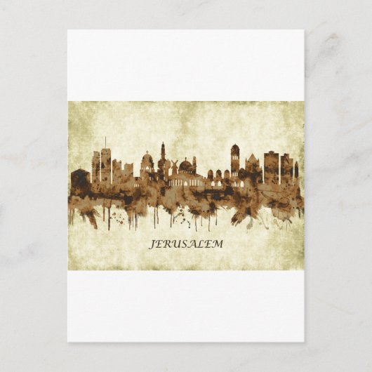 Jerusalem Israel Stadt Einladungspostkarte (Vorderseite)