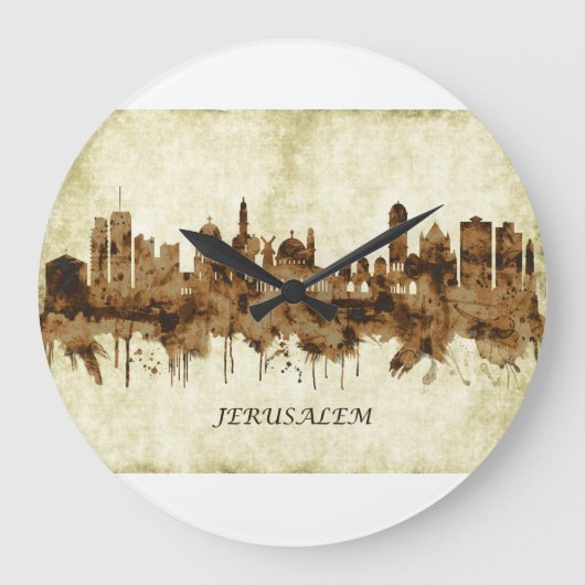 Jerusalem Israel Stadt Große Wanduhr (Vorderseite)